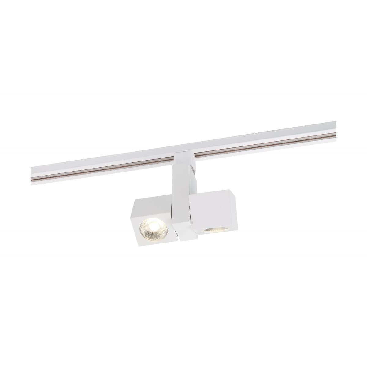 TH487 24W LED SQUARE DUAL TRACK HEAD  LED; 24 Watt Track Head; Dual Square; White; 36 deg. Beam Angle
