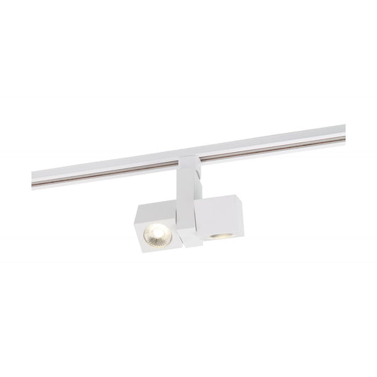 TH487 24W LED SQUARE DUAL TRACK HEAD  LED; 24 Watt Track Head; Dual Square; White; 36 deg. Beam Angle