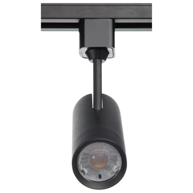 TH602 TRACK PRO SERIES- 10W- BK- 24  10 Watt; LED Commercial Track Head; Black; Cylinder; 24 Degree Beam Angle
