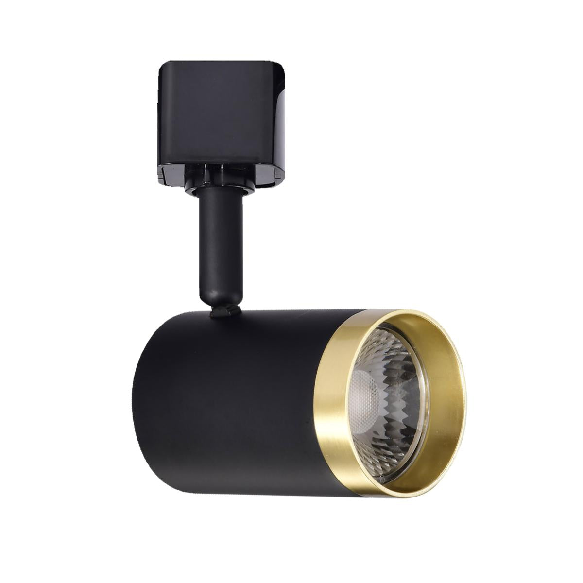 TH648 12W LED TRACK SM CYLINDER 36  12 Watt LED Small Cylindrical Track Head; 3000K; Matte Black and Brushed Nickel Finish