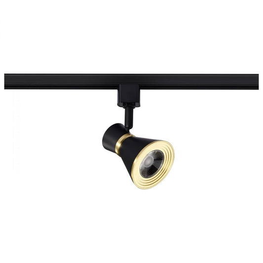 TH643 12W LED CINCH TRACK HEAD 36  12 Watt LED Cinch Track Head; 3000K; Matte Black and Brushed Brass Finish