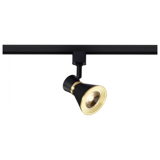 TH643 12W LED CINCH TRACK HEAD 36  12 Watt LED Cinch Track Head; 3000K; Matte Black and Brushed Brass Finish