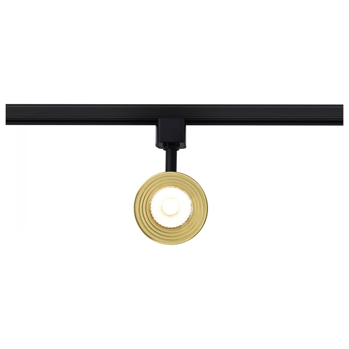 TH643 12W LED CINCH TRACK HEAD 36  12 Watt LED Cinch Track Head; 3000K; Matte Black and Brushed Brass Finish