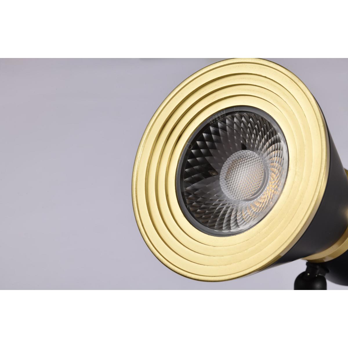 TH643 12W LED CINCH TRACK HEAD 36  12 Watt LED Cinch Track Head; 3000K; Matte Black and Brushed Brass Finish