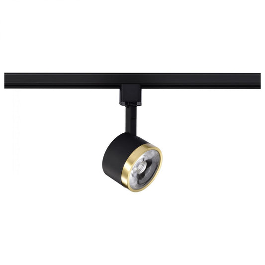 TH645 12W LED TRACK HEAD ROUND 36  12 Watt LED Track Head; Round; 3000K; Matte Black and Brushed Brass Finish