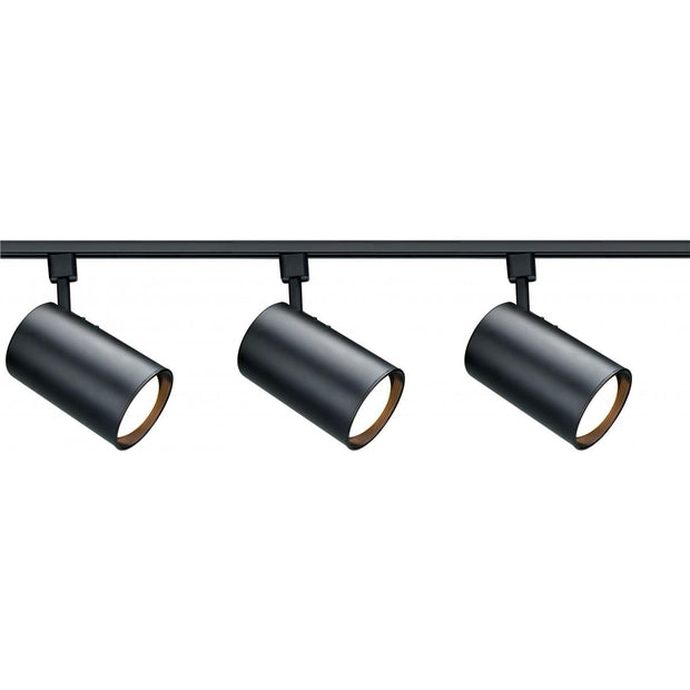 TK319 BLACK R30 STRAIGHT CYL TRACK K  3 Light - R30 - Straight Cylinder Track Kit - 4 foot Track - Black