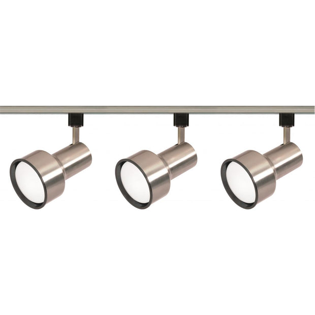 TK340 R30 BR. NICK. STEP CYL TRK KIT  3 Light - R30 - Step Cylinder Track Kit - 4 foot Track - Brushed Nickel