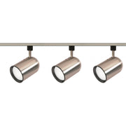TK342 3 LT BR NICKEL R30 BULLET KIT  3 Light - R30 - Bullet Cylinder Track Kit - 4 foot Track - Brushed Nickel