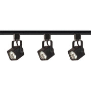TK346 3LT TRACK KIT LINE VOLT. SQ.BK  3 Light - MR16 - Square Track Kit - 4 foot Track - Line Voltage - Black