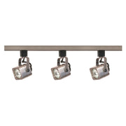 TK347 BN 120V MR16 SQUARE GU10  3 Light - MR16 - Square Track Kit - 4 foot Track - Line Voltage - Brushed Nickel