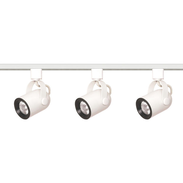 TK348 3LT TRK KIT RDBACK LN.VOLT.WHT  3 Light - MR16 - Round Back Track Kit - 4 foot Track - Line Voltage - White
