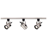 TK354 BN 120V MR16 ROUND BACK GU10  3 Light - MR16 - Round Back Track Kit - 4 foot Track - Line Voltage - Brushed Nickel