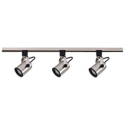 TK354 BN 120V MR16 ROUND BACK GU10  3 Light - MR16 - Round Back Track Kit - 4 foot Track - Line Voltage - Brushed Nickel
