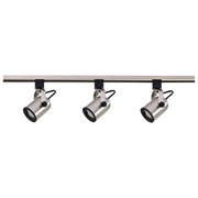TK354 BN 120V MR16 ROUND BACK GU10  3 Light - MR16 - Round Back Track Kit - 4 foot Track - Line Voltage - Brushed Nickel