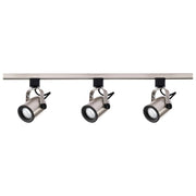 TK354 BN 120V MR16 ROUND BACK GU10  3 Light - MR16 - Round Back Track Kit - 4 foot Track - Line Voltage - Brushed Nickel