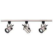 TK354 BN 120V MR16 ROUND BACK GU10  3 Light - MR16 - Round Back Track Kit - 4 foot Track - Line Voltage - Brushed Nickel