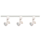 TK355 3LT TRK KIT GMBAL RNG.MR16 WHT  3 Light - MR16 - Gimbal Ring Track Kit - 4 foot Track - Line Voltage - White