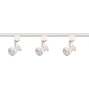 TK355 3LT TRK KIT GMBAL RNG.MR16 WHT  3 Light - MR16 - Gimbal Ring Track Kit - 4 foot Track - Line Voltage - White