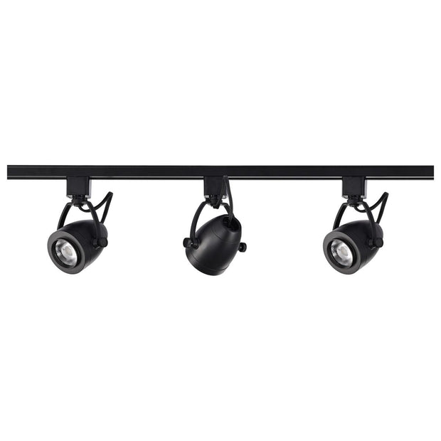 TK414 TRACK KIT 12W LED PINCH BACK  Track Lighting Kit - 12 Watt LED per Head - 3000K - 4 foot Track - 36 degree - Pinch back - Black finish
