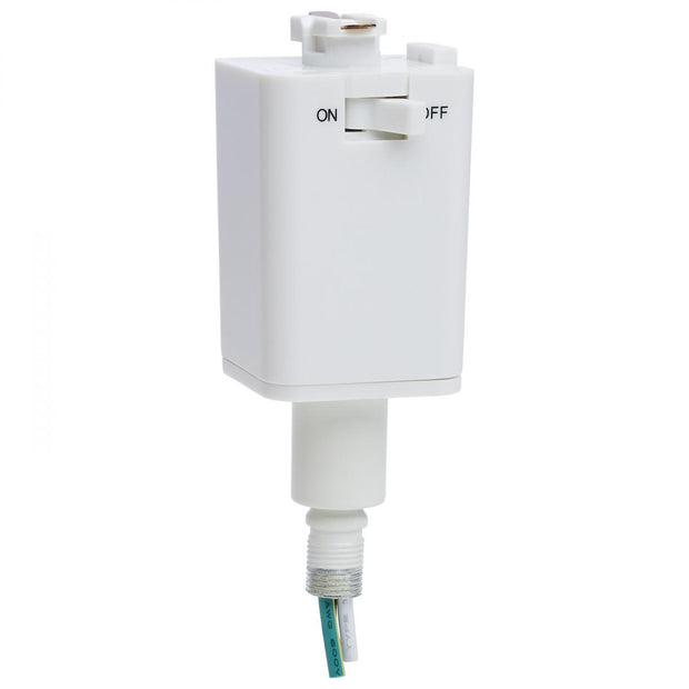 TP244 PEND TRACK ADAPT- STEM HUNG  Stem Hung Pendant Track Adapter; White Finish