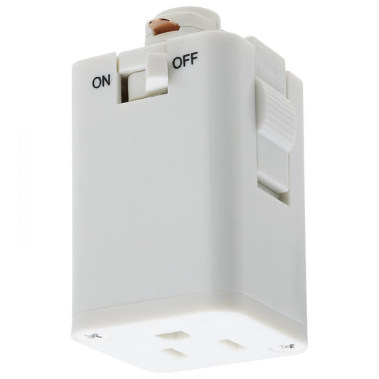 TP256 OUTLET TRACK ADAPTER  Outlet Track Adapter; White Finish