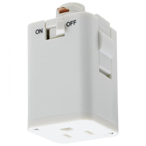 TP256 OUTLET TRACK ADAPTER  Outlet Track Adapter; White Finish